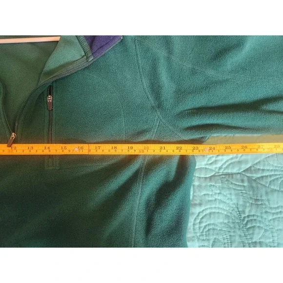 LL Bean 1/4 Zip Pullover Fleece Sweater Mens Large Green Traditional Fit Outdoor - Picture 6 of 7